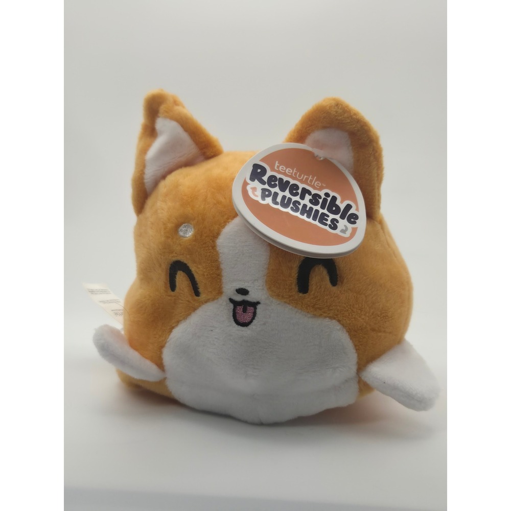 TeeTurtle Reversible Corgi Plushie Small Orange New NWT 2021 Model